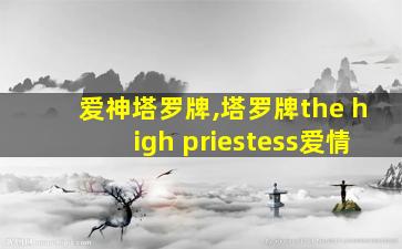 爱神塔罗牌,塔罗牌the high priestess爱情